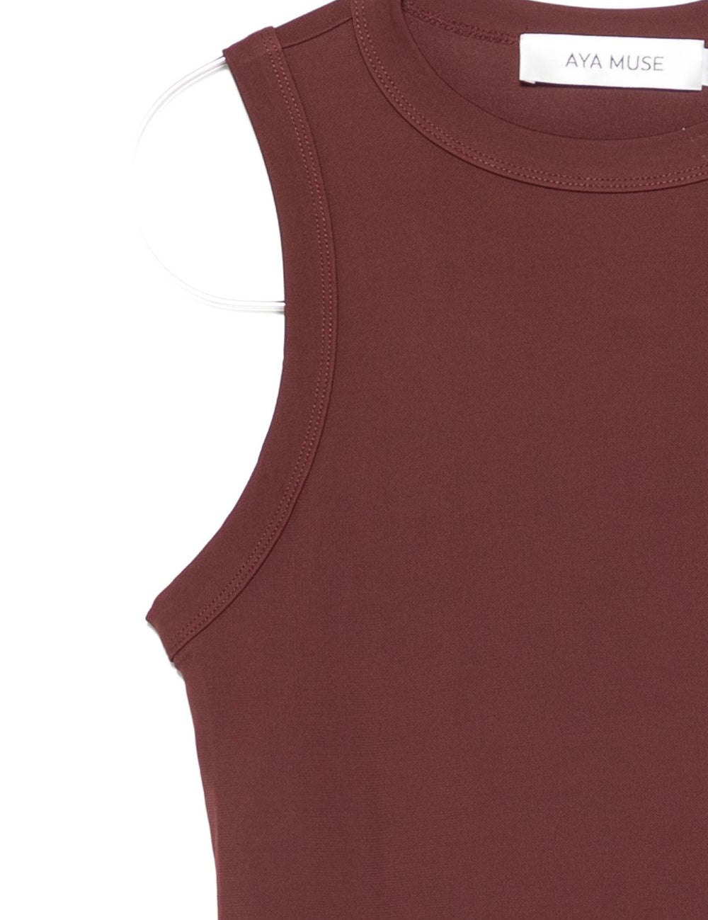 Top girocollo in borgogna Aya Muse - donna 