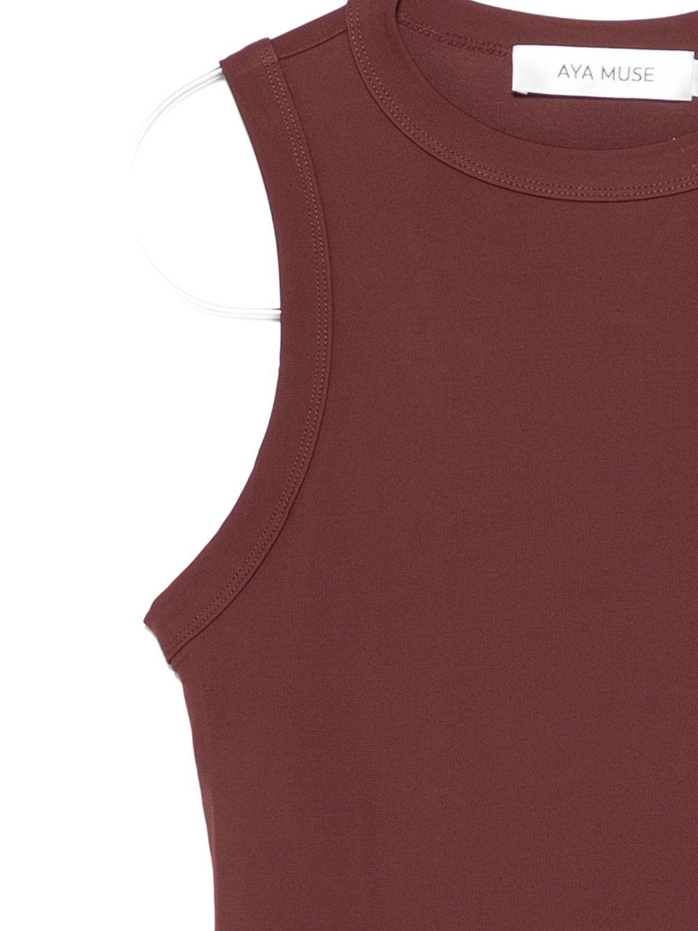 Top girocollo in borgogna Aya Muse - donna 
