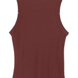 Top girocollo in borgogna Aya Muse - donna 
