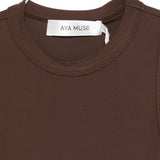Top girocollo in marrone Aya Muse - donna 