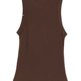 Top girocollo in marrone Aya Muse - donna 