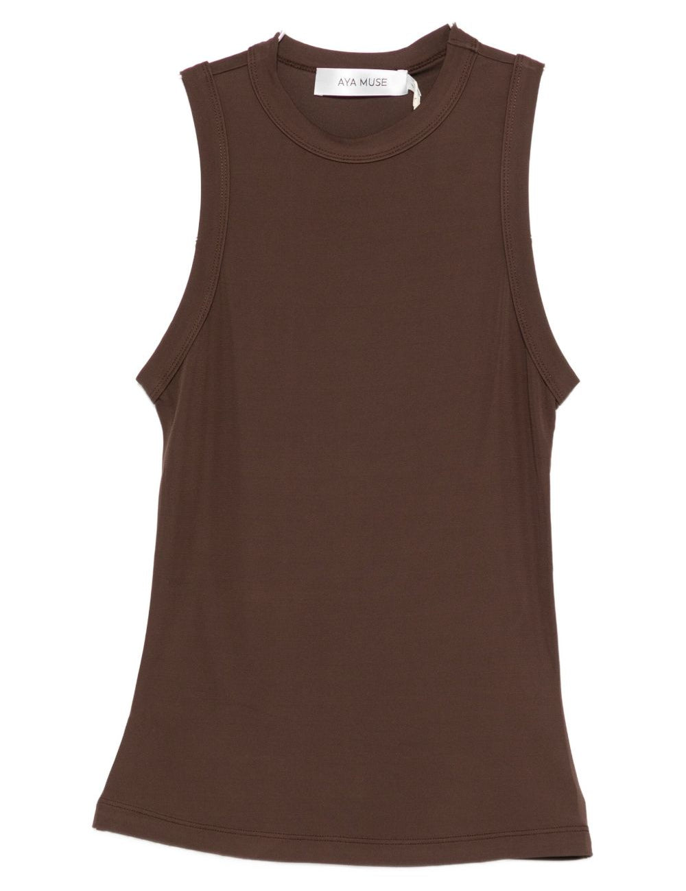Top girocollo in marrone Aya Muse - donna 