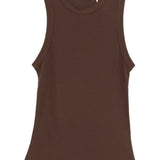Top girocollo in marrone Aya Muse - donna 