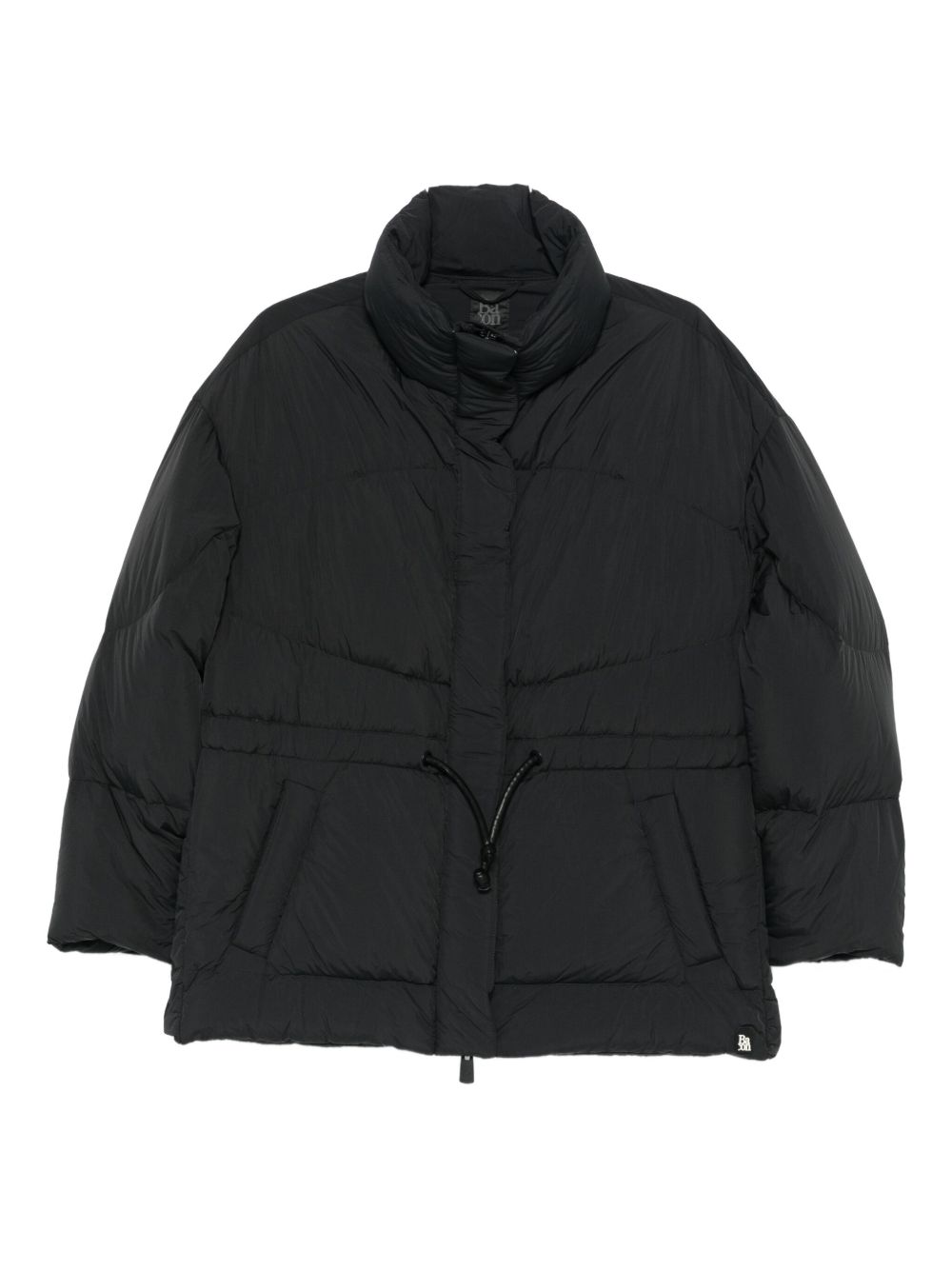 Cappotto imbottito con coulisse in nero Bacon - donna 