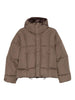 W Oaks Gda Down Jacket with hood in Bacon brown - women
