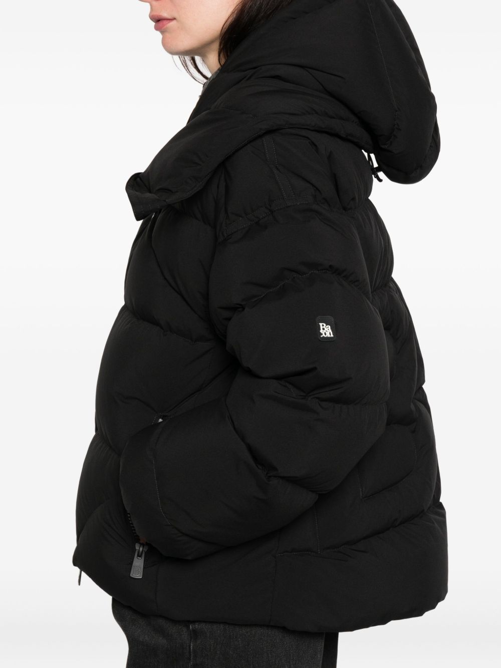 Giacca imbottita con chiusura a zip in nero Bacon - donna 