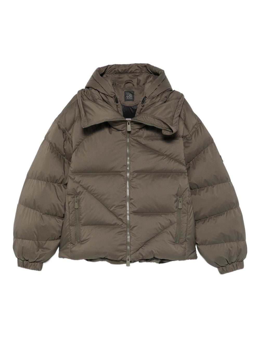 Giacca imbottita con chiusura a zip in verde Bacon - donna 