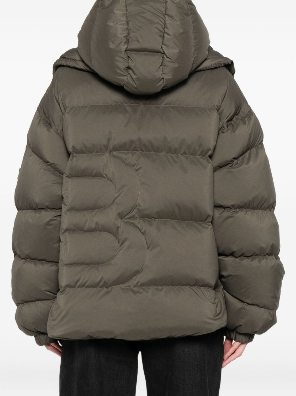 Giacca imbottita con chiusura a zip in verde Bacon - donna 