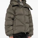 Giacca imbottita con chiusura a zip in verde Bacon - donna 