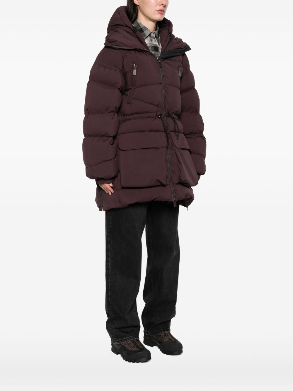 Cappotto parka con chiusura a zip in bordeaux Bacon - donna 