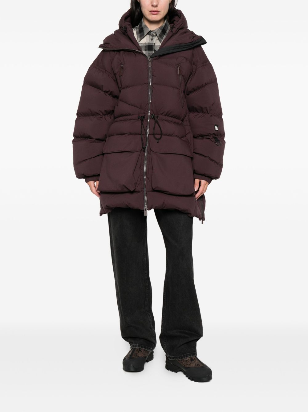 Cappotto parka con chiusura a zip in bordeaux Bacon - donna 