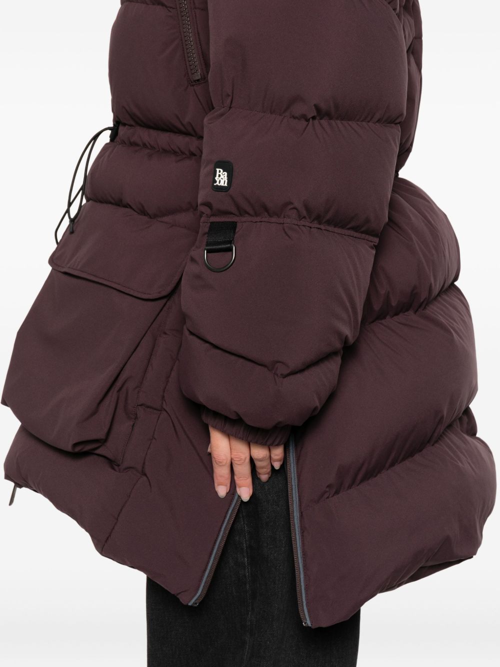 Cappotto parka con chiusura a zip in bordeaux Bacon - donna 