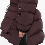 Cappotto parka con chiusura a zip in bordeaux Bacon - donna 