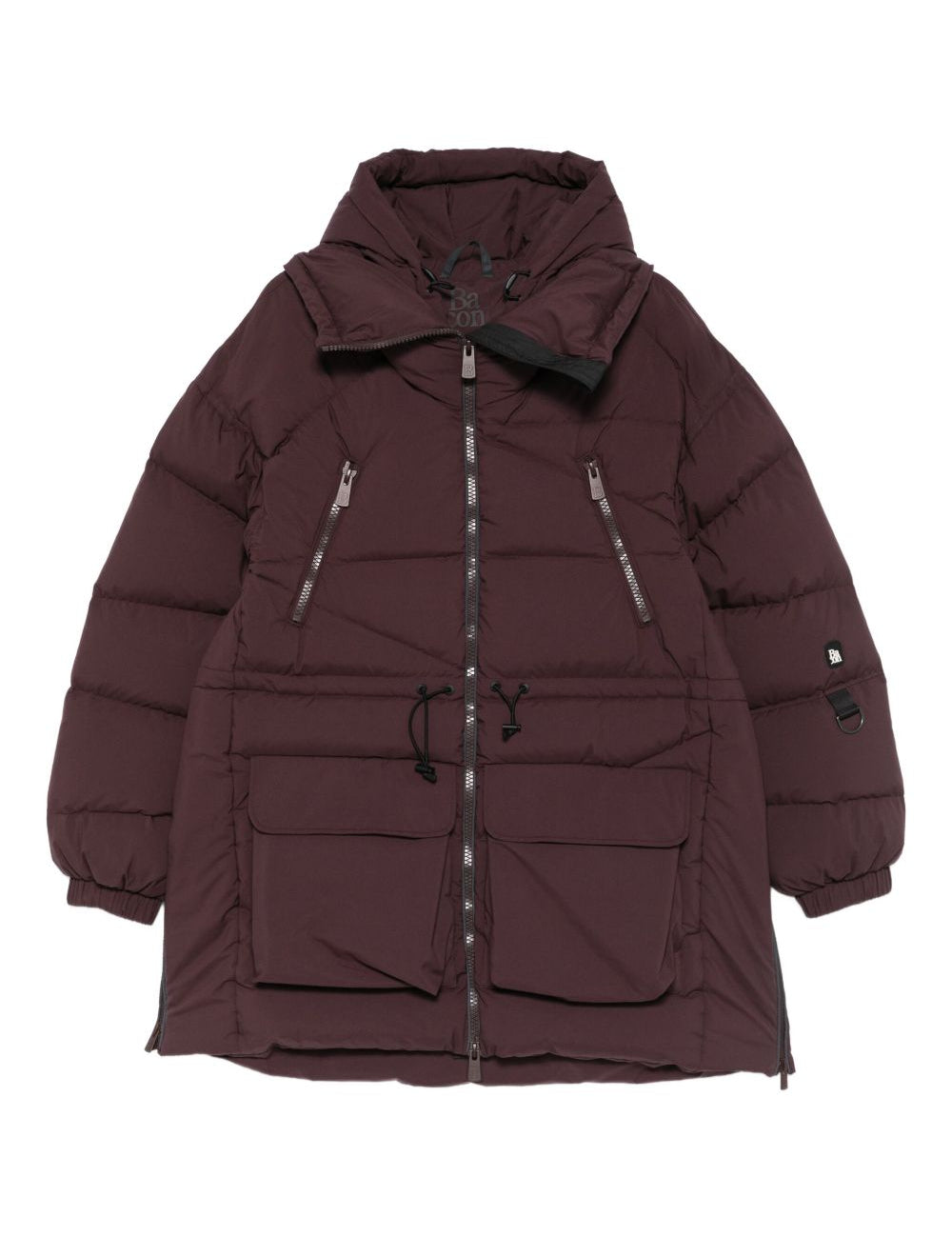 Cappotto parka con chiusura a zip in bordeaux Bacon - donna 