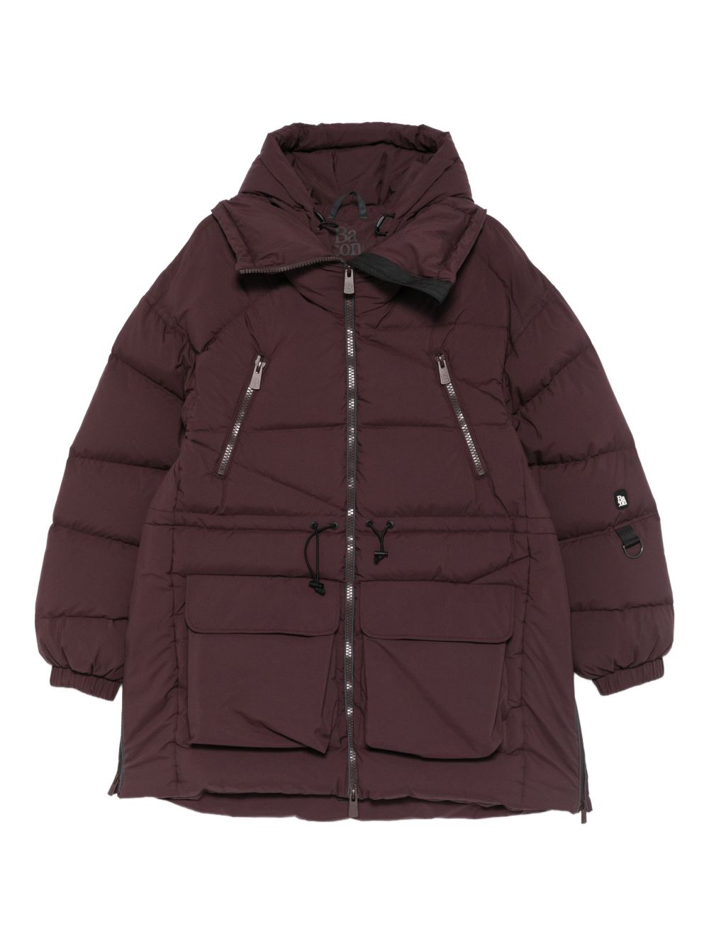 Cappotto parka con chiusura a zip in bordeaux Bacon - donna 