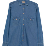 Camicia con tasca in blu Barba - uomo 