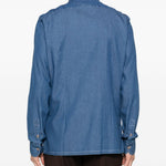 Camicia con tasca in blu Barba - uomo 