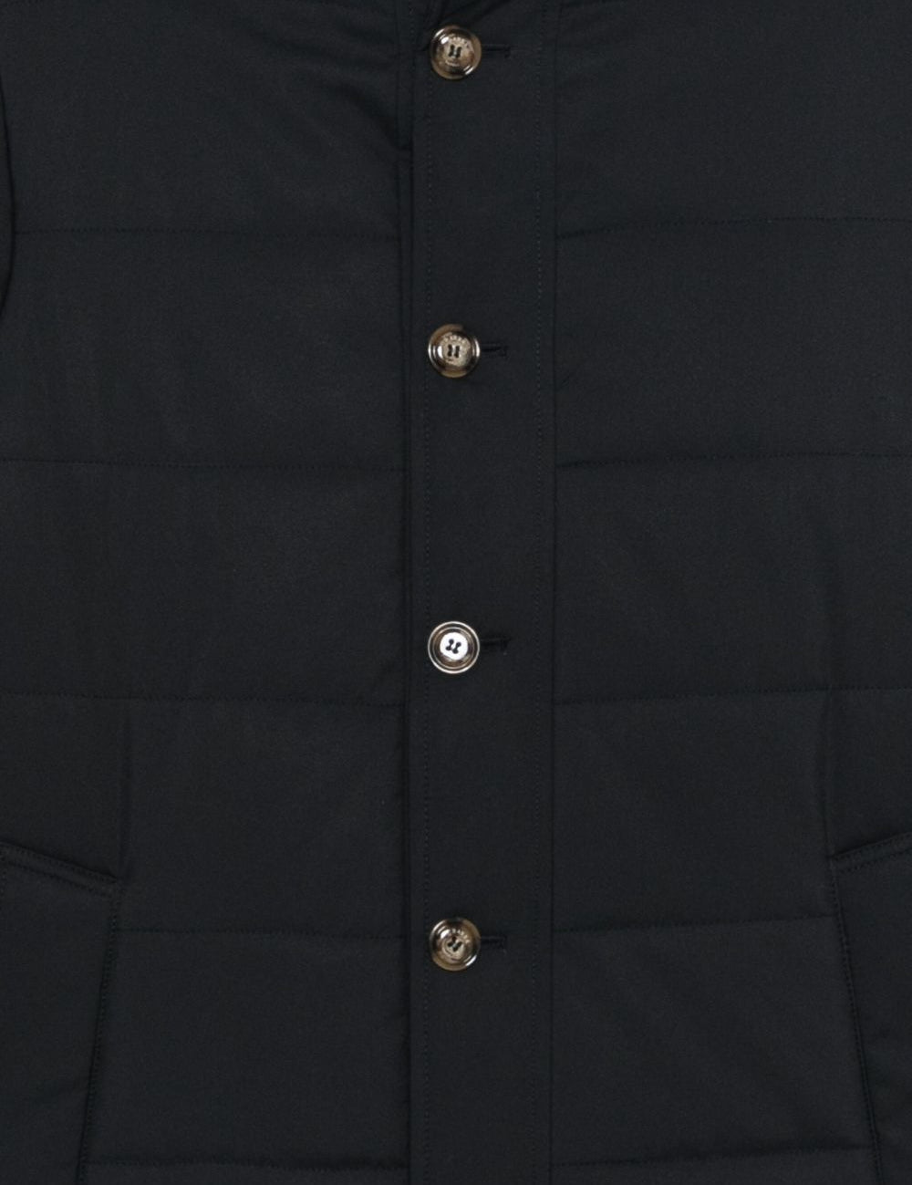 Cappotto trapuntato con bottoni in blu Barba - uomo 