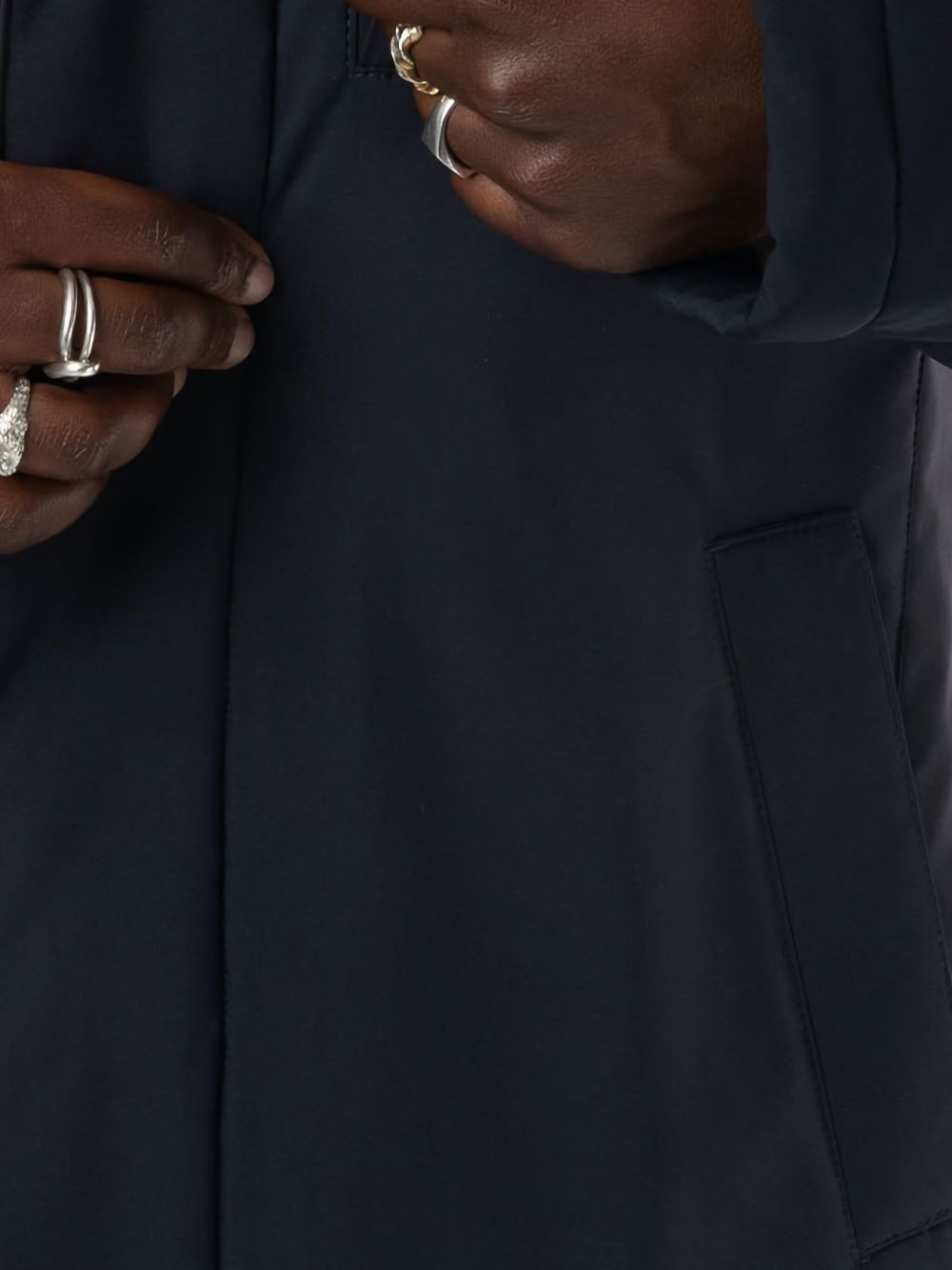 Giacca con cappuccio in nero Barba - uomo 