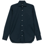 Camicia a maniche lunghe in blu Barba - uomo 