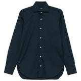 Camicia a maniche lunghe in blu Barba - uomo 