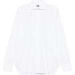 Camicia in cotone a maniche lunghe in bianco Barba - uomo 