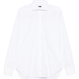 Camicia in cotone a maniche lunghe in bianco Barba - uomo 