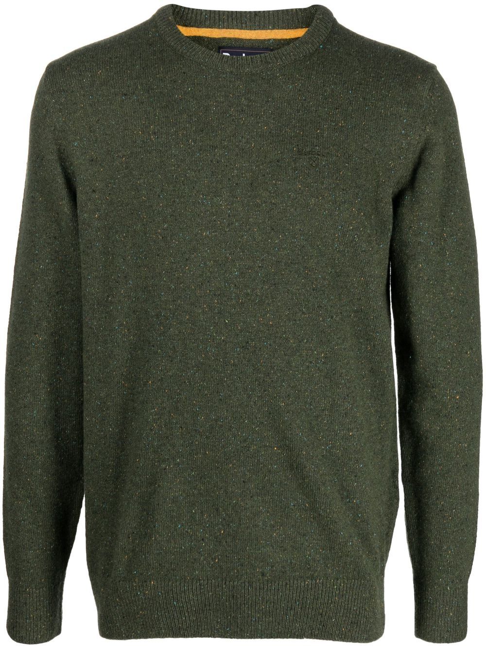 Maglione con ricamo in verde Barbour - uomo 