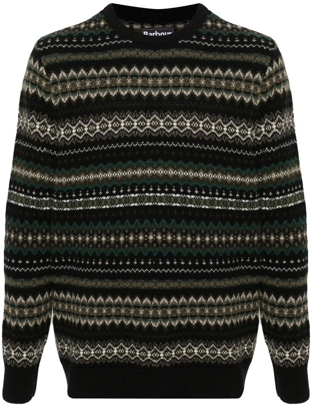Maglione con ricami case fair in nero Barbour - uomo 