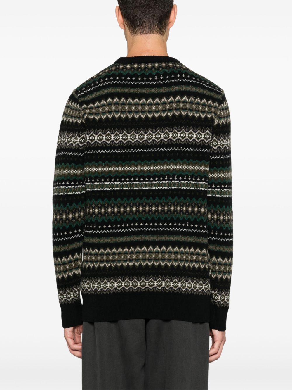 Maglione con ricami case fair in nero Barbour - uomo 