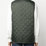 Gilet con zip trapuntato in verde Barbour - uomo 