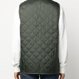 Gilet con zip trapuntato in verde Barbour - uomo 