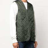 Gilet con zip trapuntato in verde Barbour - uomo 