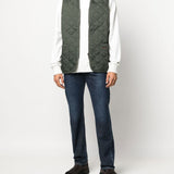 Gilet con zip trapuntato in verde Barbour - uomo 