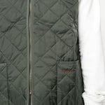 Gilet con zip trapuntato in verde Barbour - uomo 