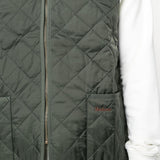 Gilet con zip trapuntato in verde Barbour - uomo 