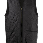 Gilet trapuntato con zip in nero Barbour - uomo 