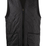 Gilet trapuntato con zip in nero Barbour - uomo 