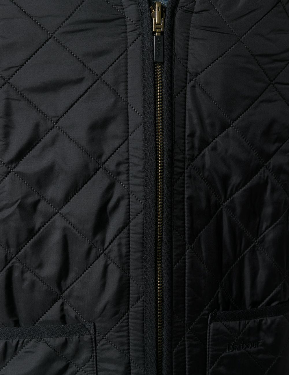 Gilet trapuntato con zip in nero Barbour - uomo 