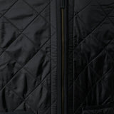 Gilet trapuntato con zip in nero Barbour - uomo 