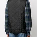 Gilet trapuntato con zip in nero Barbour - uomo 