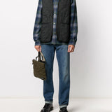 Gilet trapuntato con zip in nero Barbour - uomo 