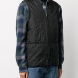 Gilet trapuntato con zip in nero Barbour - uomo 