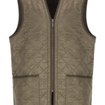 Gilet trapuntato con zip in verde Barbour - uomo 