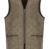 Gilet trapuntato con zip in verde Barbour - uomo 