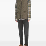 Gilet trapuntato con zip in verde Barbour - uomo 