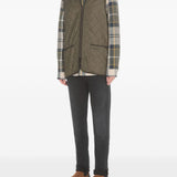 Gilet trapuntato con zip in verde Barbour - uomo 