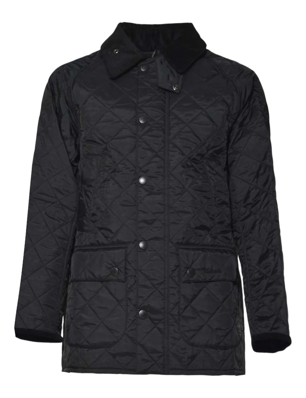 Giacca trapuntata BEDALE con collo a coste in nero Barbour - uomo 