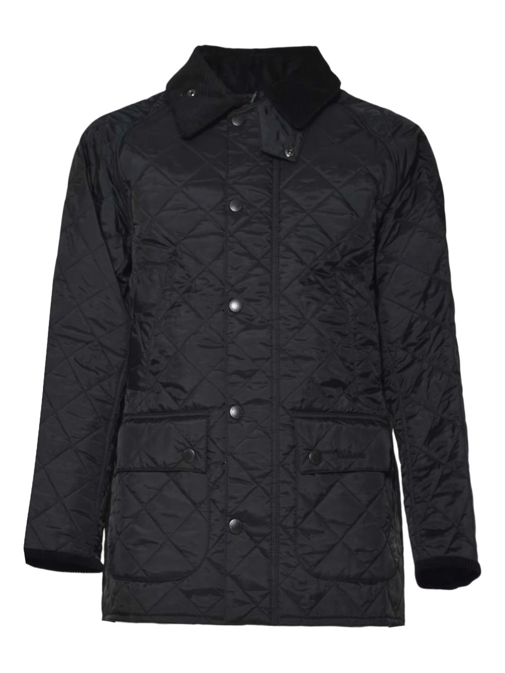 Giacca trapuntata BEDALE con collo a coste in nero Barbour - uomo 