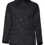 Giacca trapuntata BEDALE con collo a coste in nero Barbour - uomo 